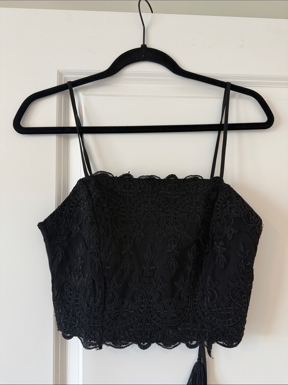 Kendall & Kylie Black Lace Cropped Camisole